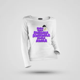 Awaa Awaa Awawaa Awawaa Awaa Awaa Women's Long Sleeve T-Shirt in White Color