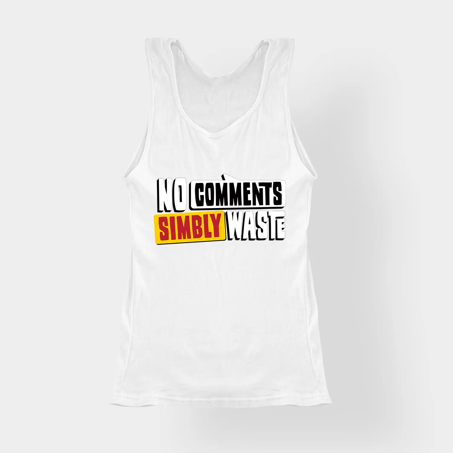No Comments Simbly Waste Women's Tank Top in White Color