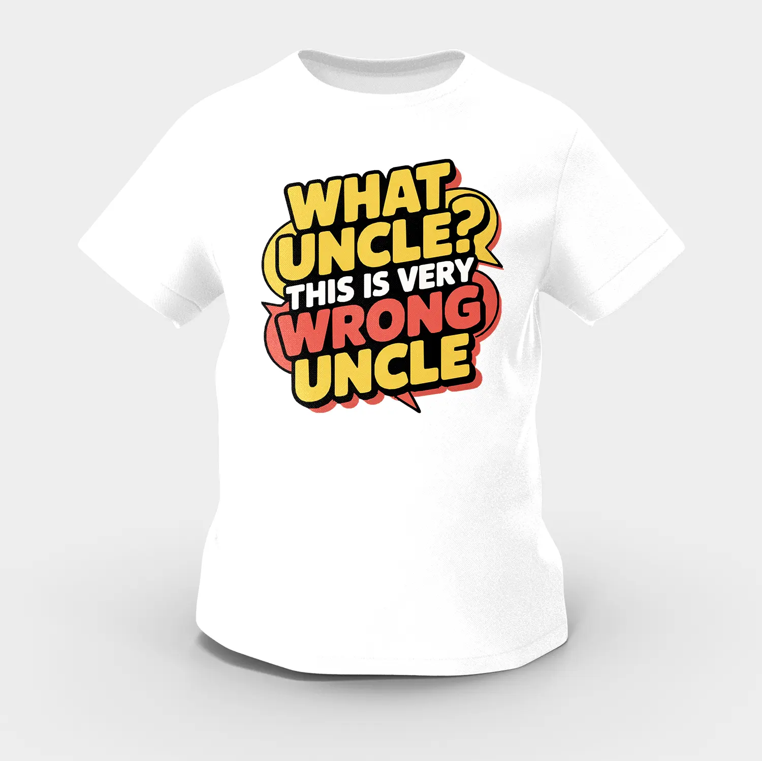 Why Uncle, This Is Very Wrong Uncle Girls Round Neck T-Shirt in White Color