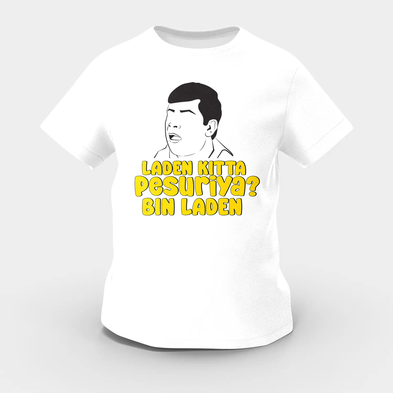 Laden Kitta Pesuriya, Bin Laden Girls Round Neck T-Shirt in White Color