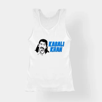 Kabali Khan Women's Tank Top in White Color