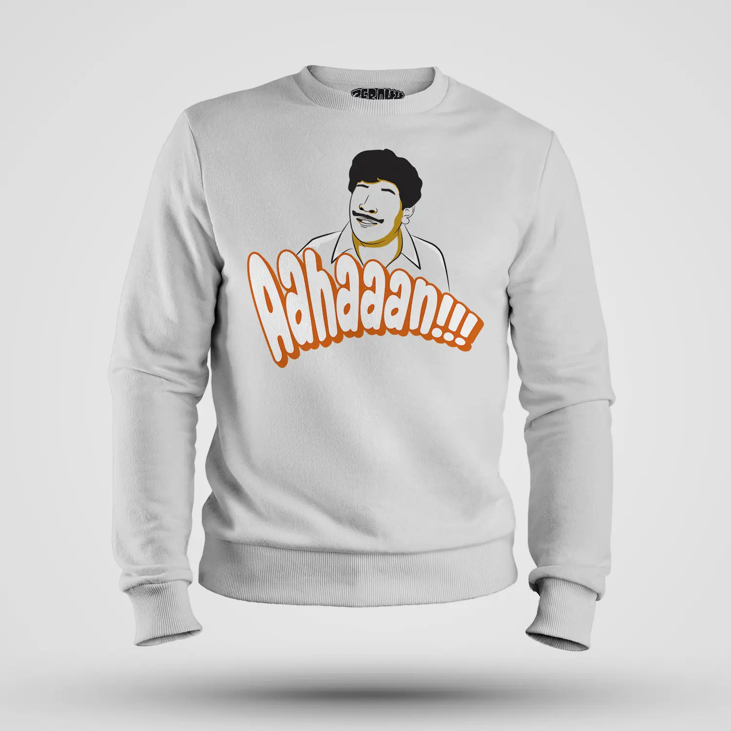 Aahaaan Men/Unisex Sweatshirt in White Color