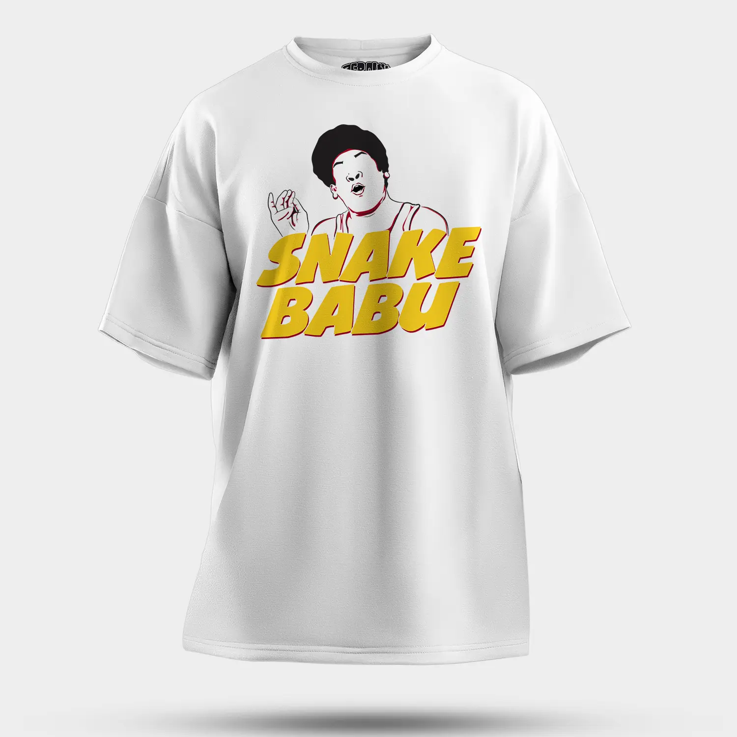 Snake Babu Men/Unisex Oversized T-Shirt in White Color