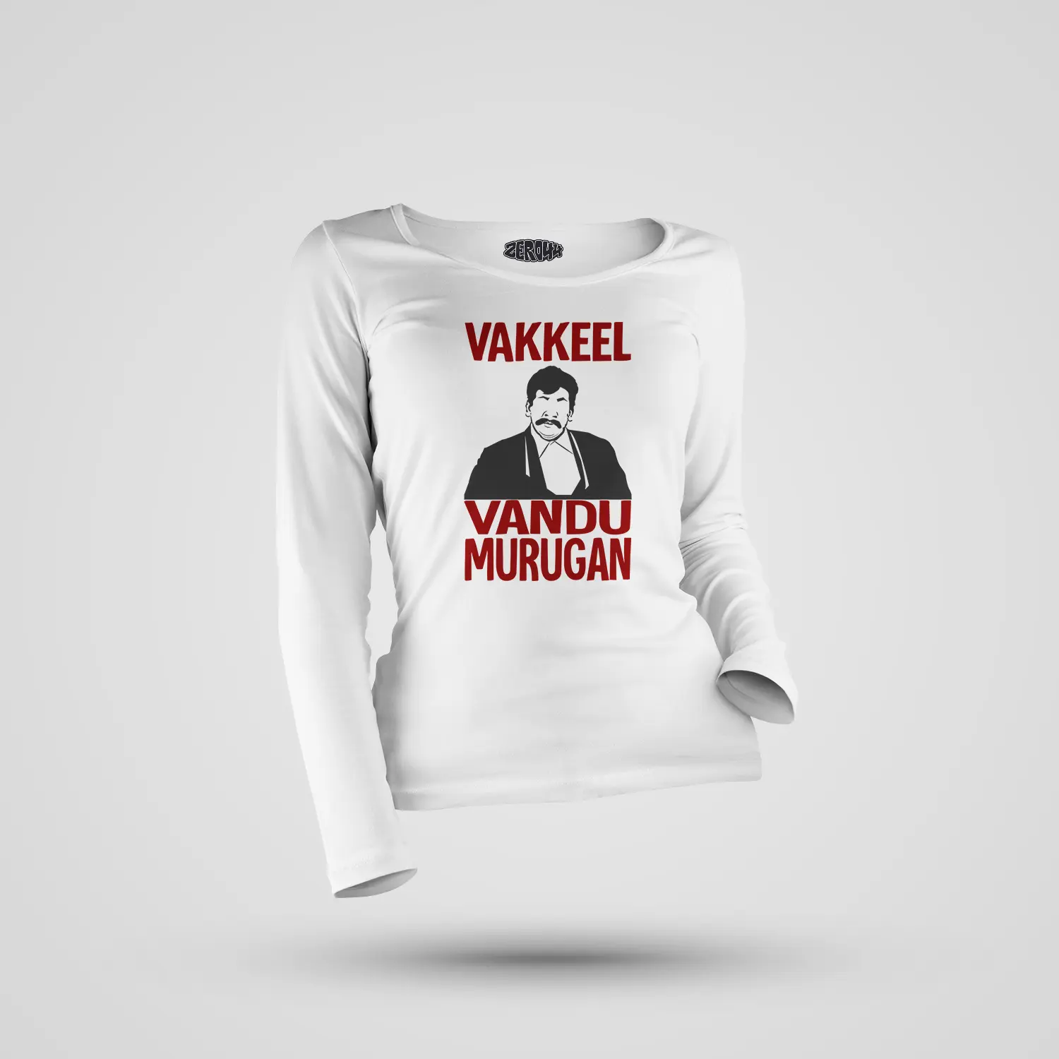Vakeel Vandu Murugan Women's Long Sleeve T-Shirt in White Color