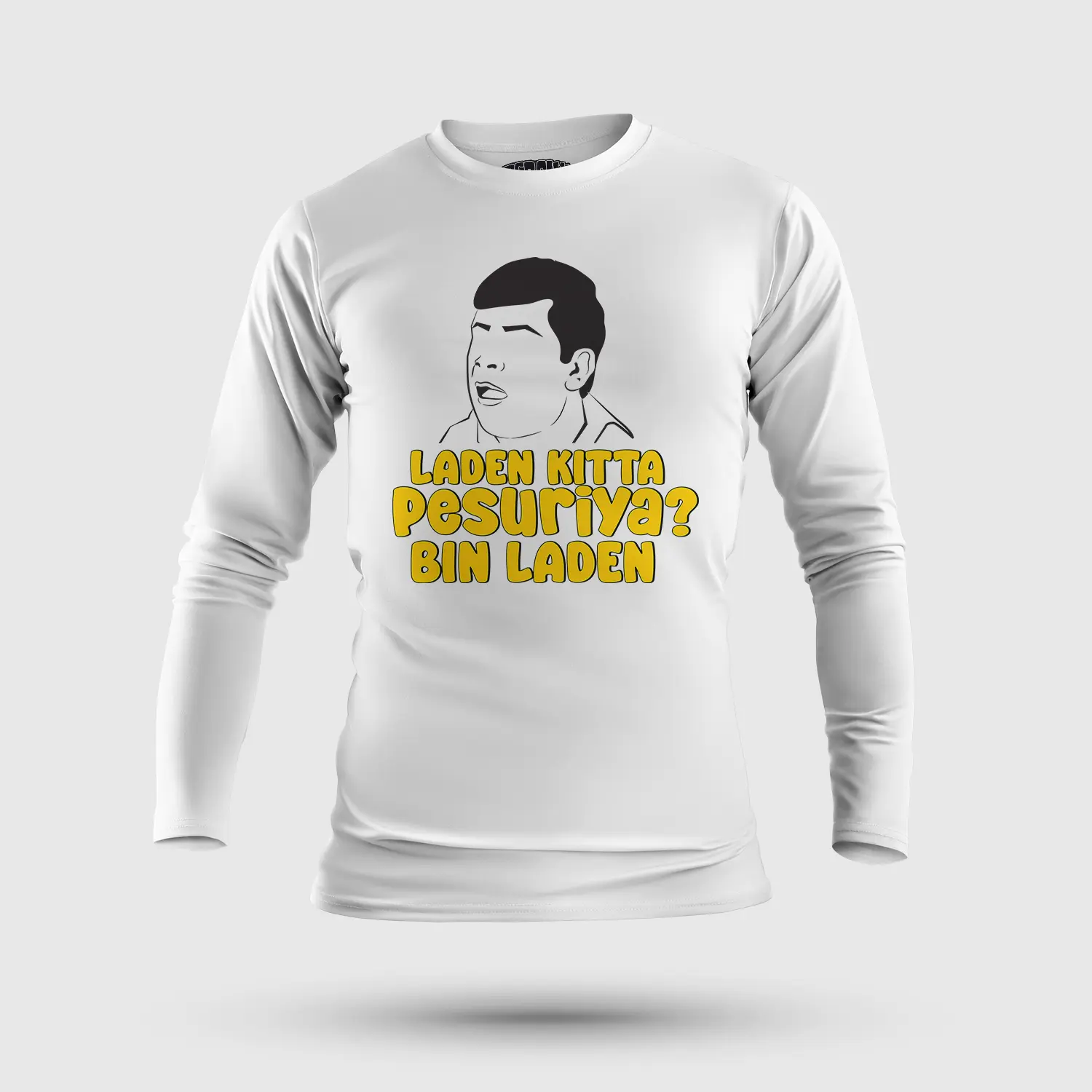Laden Kitta Pesuriya, Bin Laden Men/Unisex Long Sleeve T-Shirt in White Color