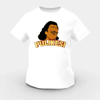 Pulikesi Girls Round Neck T-Shirt in White Color