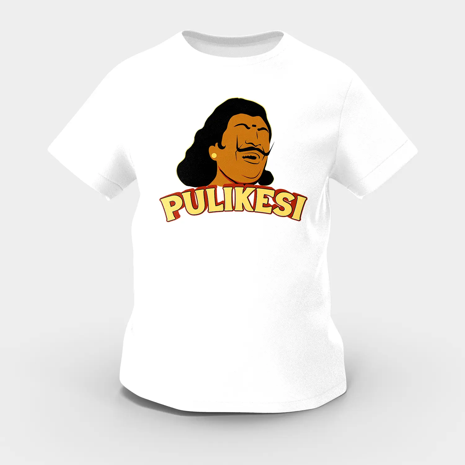 Pulikesi Girls Round Neck T-Shirt in White Color