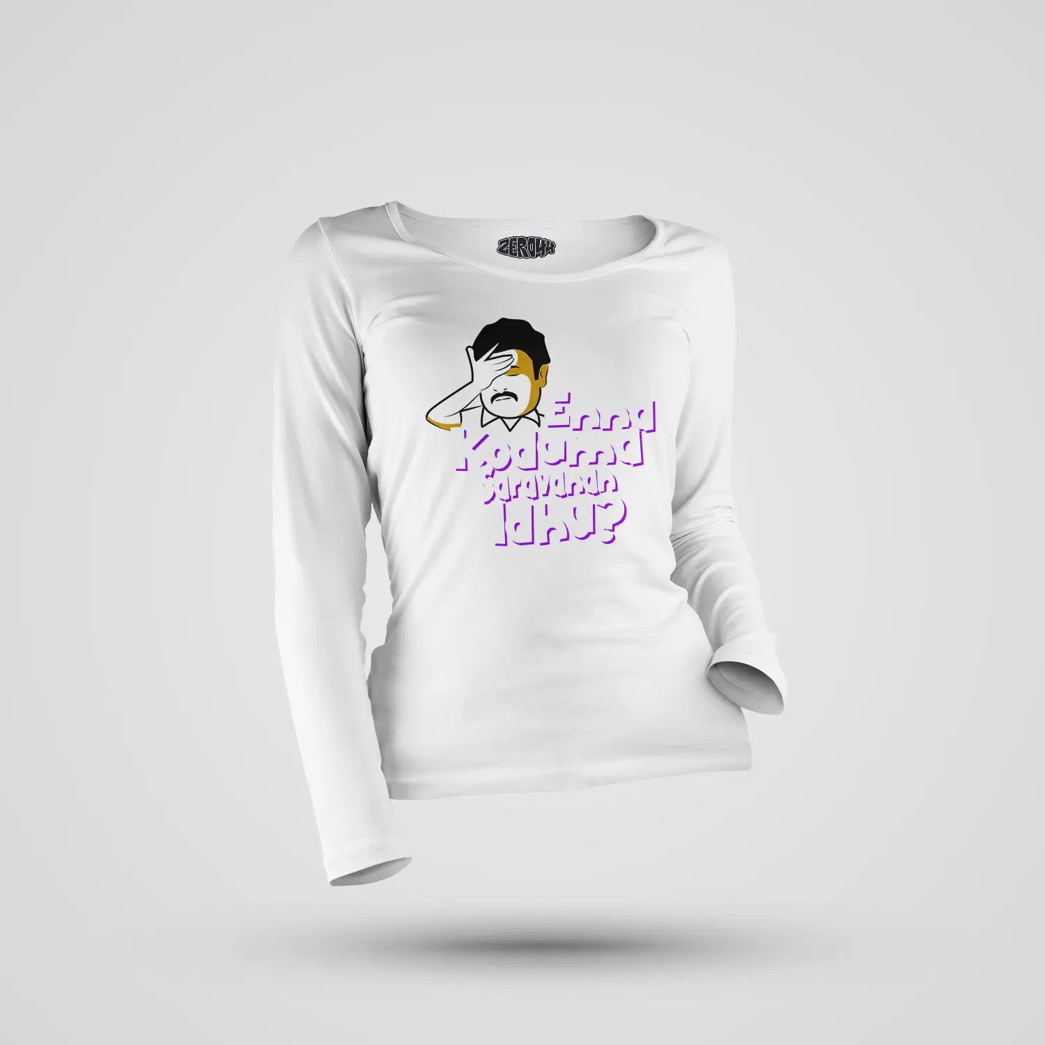 Enna Koduma Saravanan Idhu Women's Long Sleeve T-Shirt in White Color