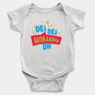 Dei Dei Nadikaadha Da Onesie/Romper in White Color