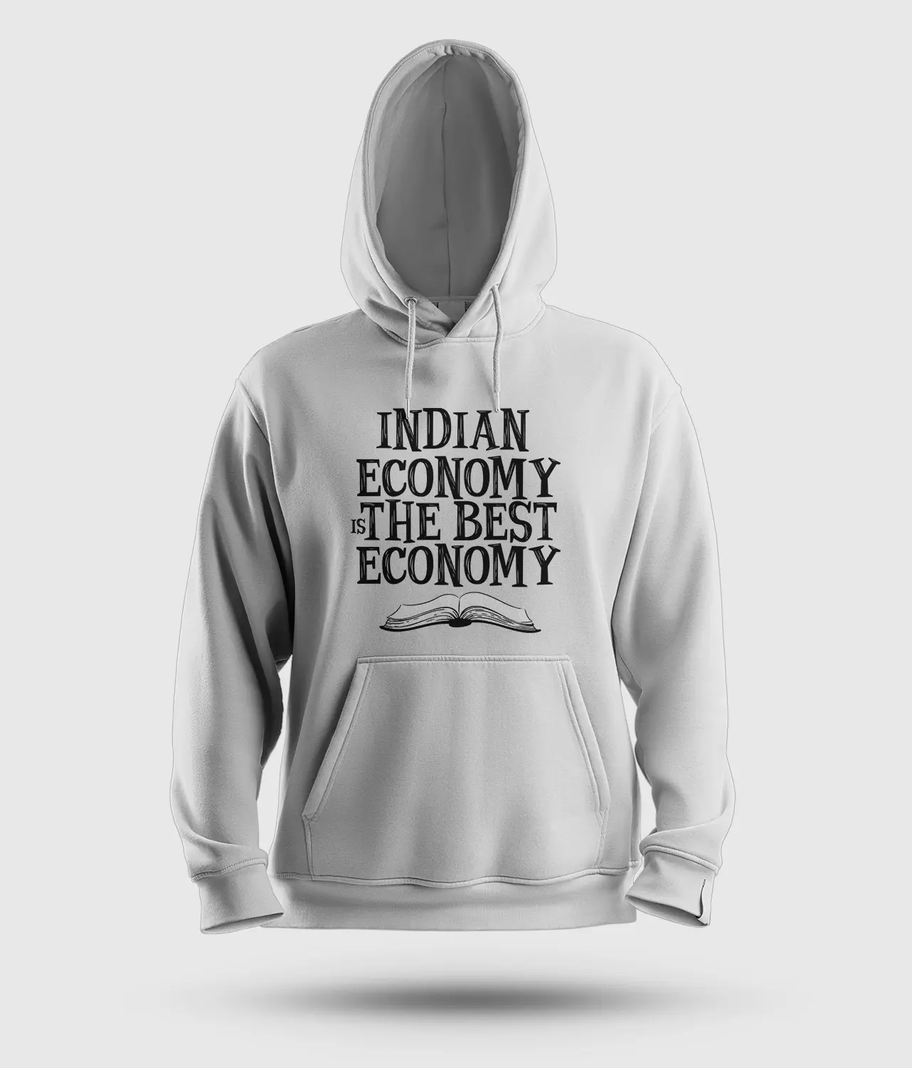 Indian Economy Is The Best Economy Men/Unisex Hoodie in White Color