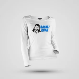 Kabali Khan Women's Long Sleeve T-Shirt in White Color