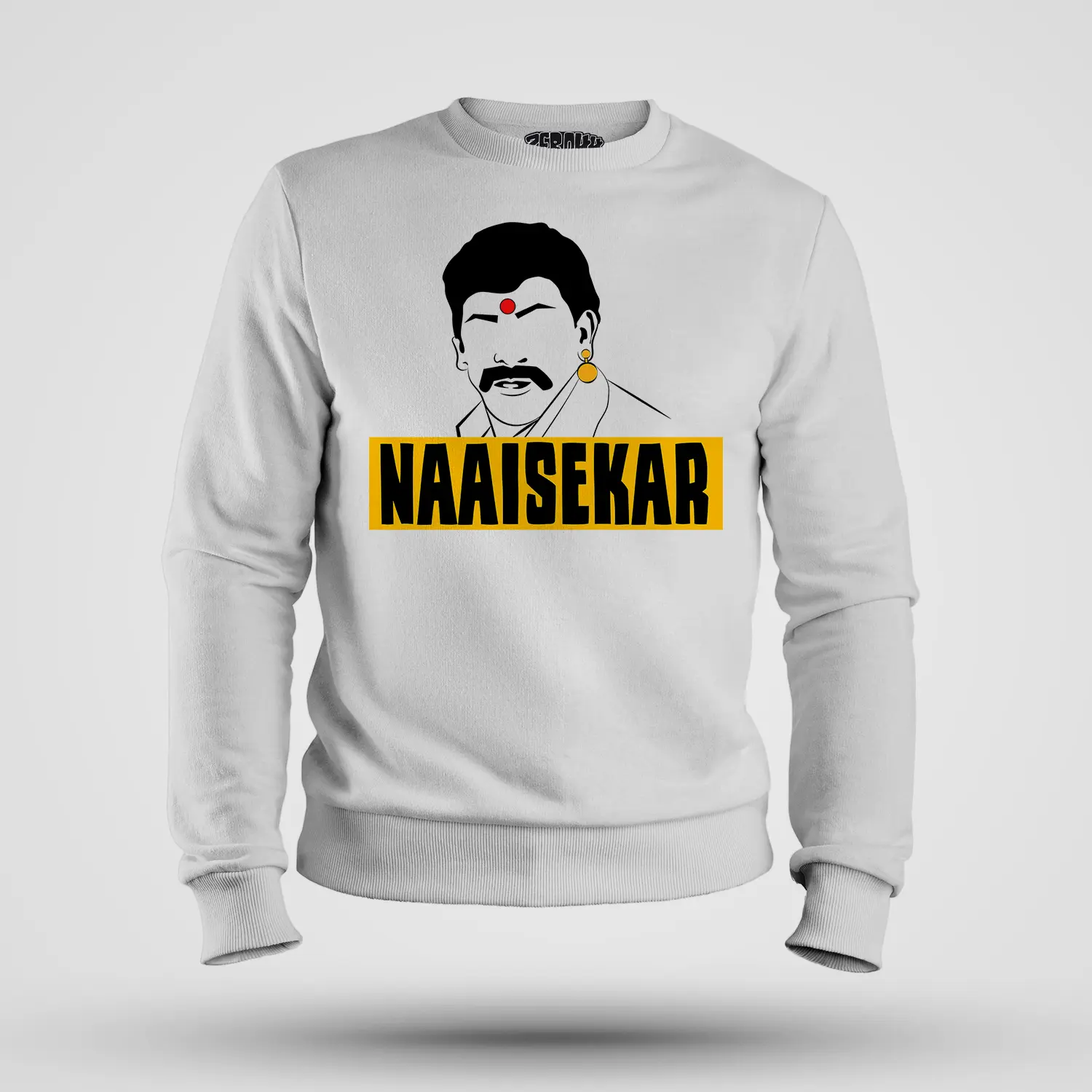 Naaisekar Men/Unisex Sweatshirt in White Color