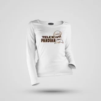 Telex Pandian Women's Long Sleeve T-Shirt in White Color