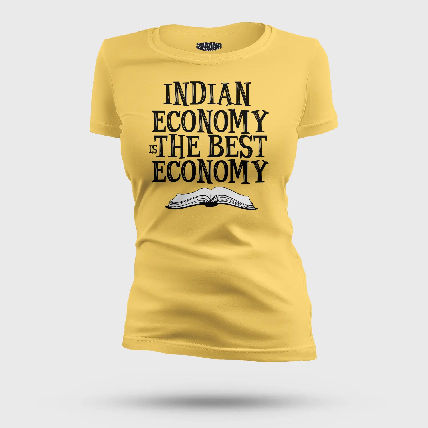 Indian Economy Is The Best Economy Women's T-Shirt in Yellow Color