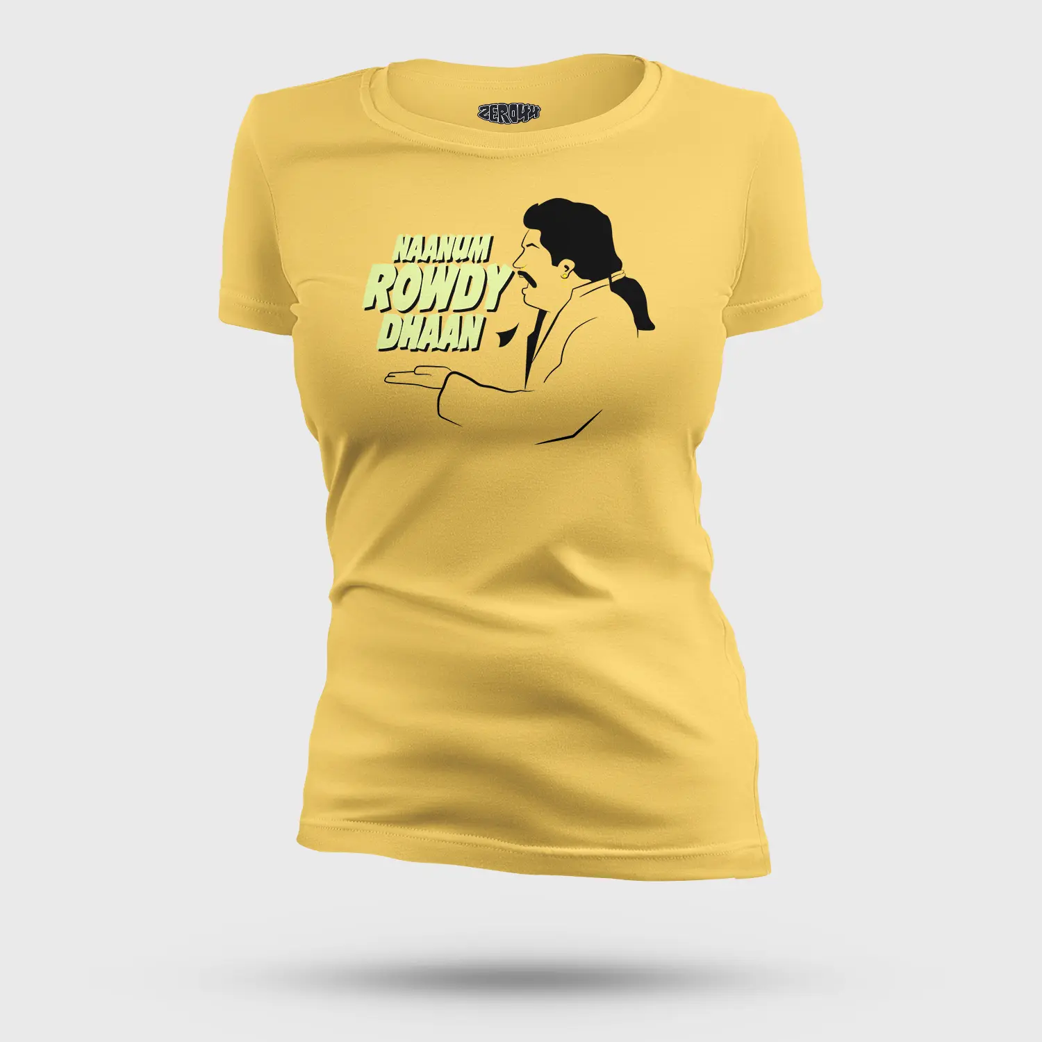 Naanum Rowdy Dhaan Women's T-Shirt in Yellow Color