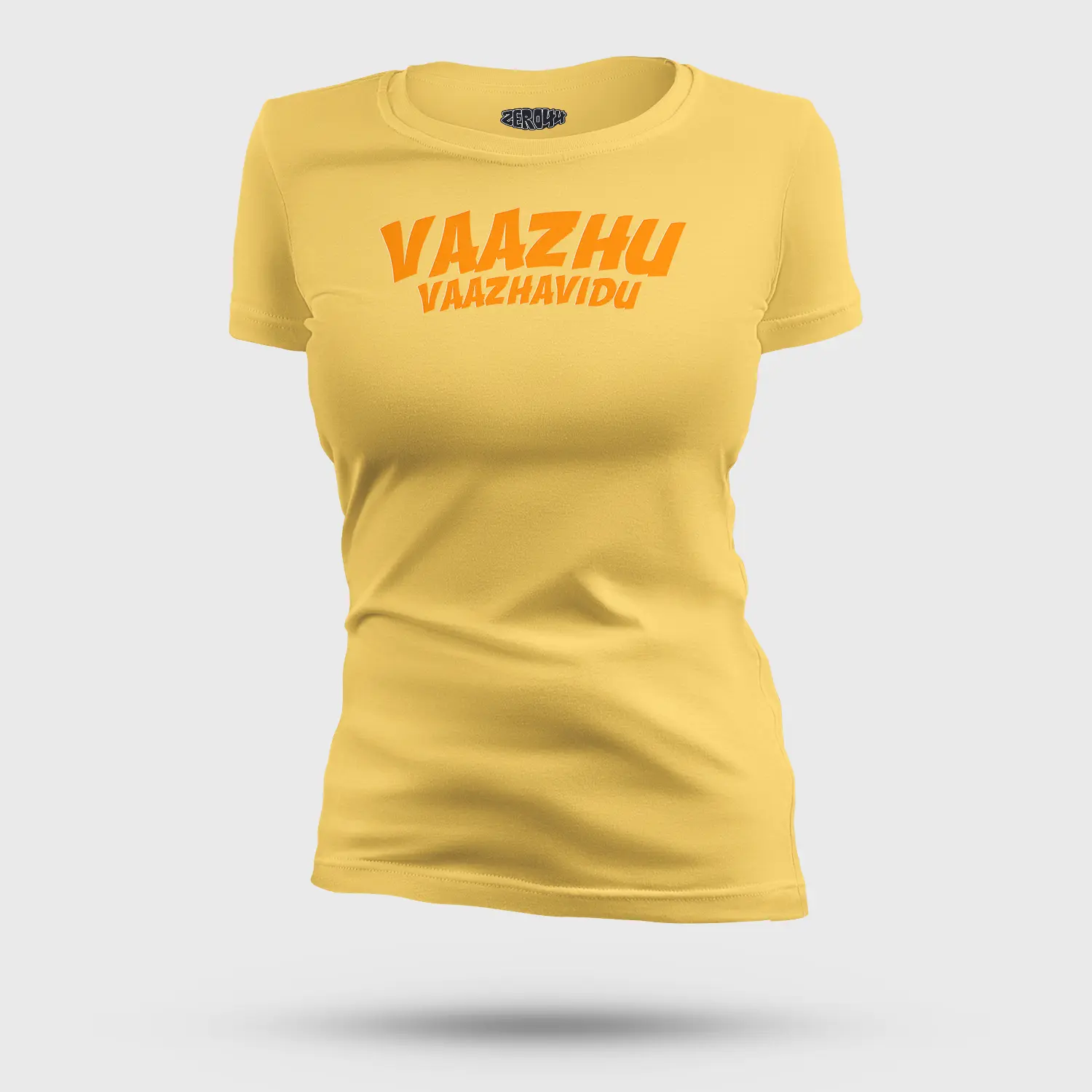 Vaazhu Vaazhavidu Women's T-Shirt in Yellow Color
