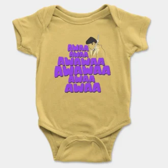 Awaa Awaa Awawaa Awawaa Awaa Awaa Onesie/Romper in Yellow Color