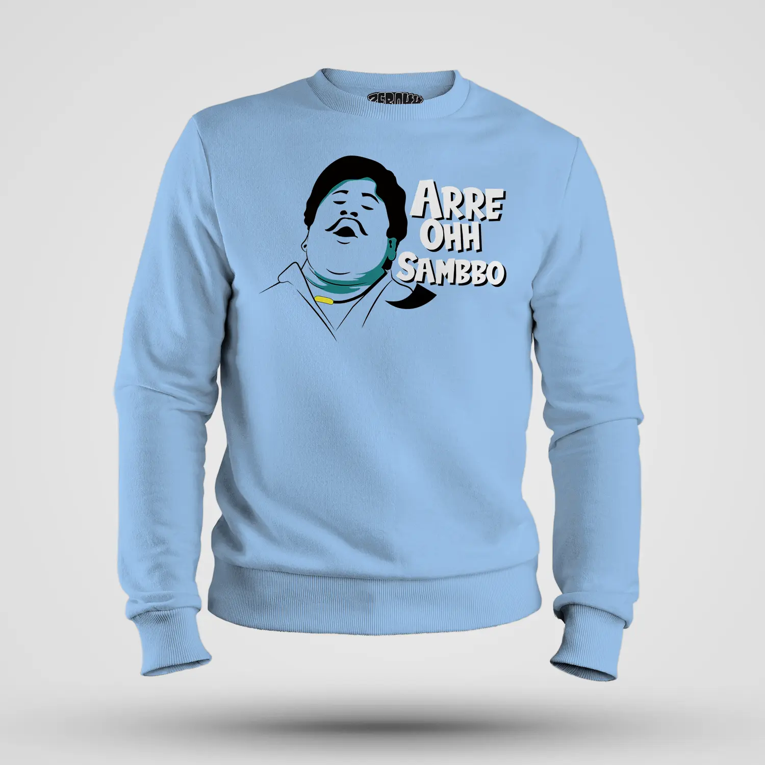 Arre Ohh Sambbo Men/Unisex Sweatshirt in Baby Blue Color
