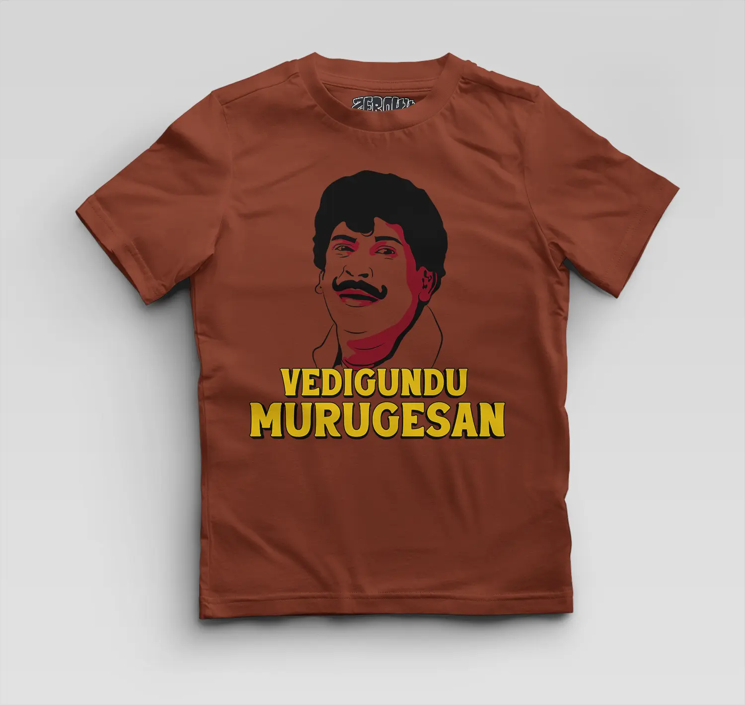 Vedigundu Murugesan Boys Round Neck T-Shirt in Brick Red Color