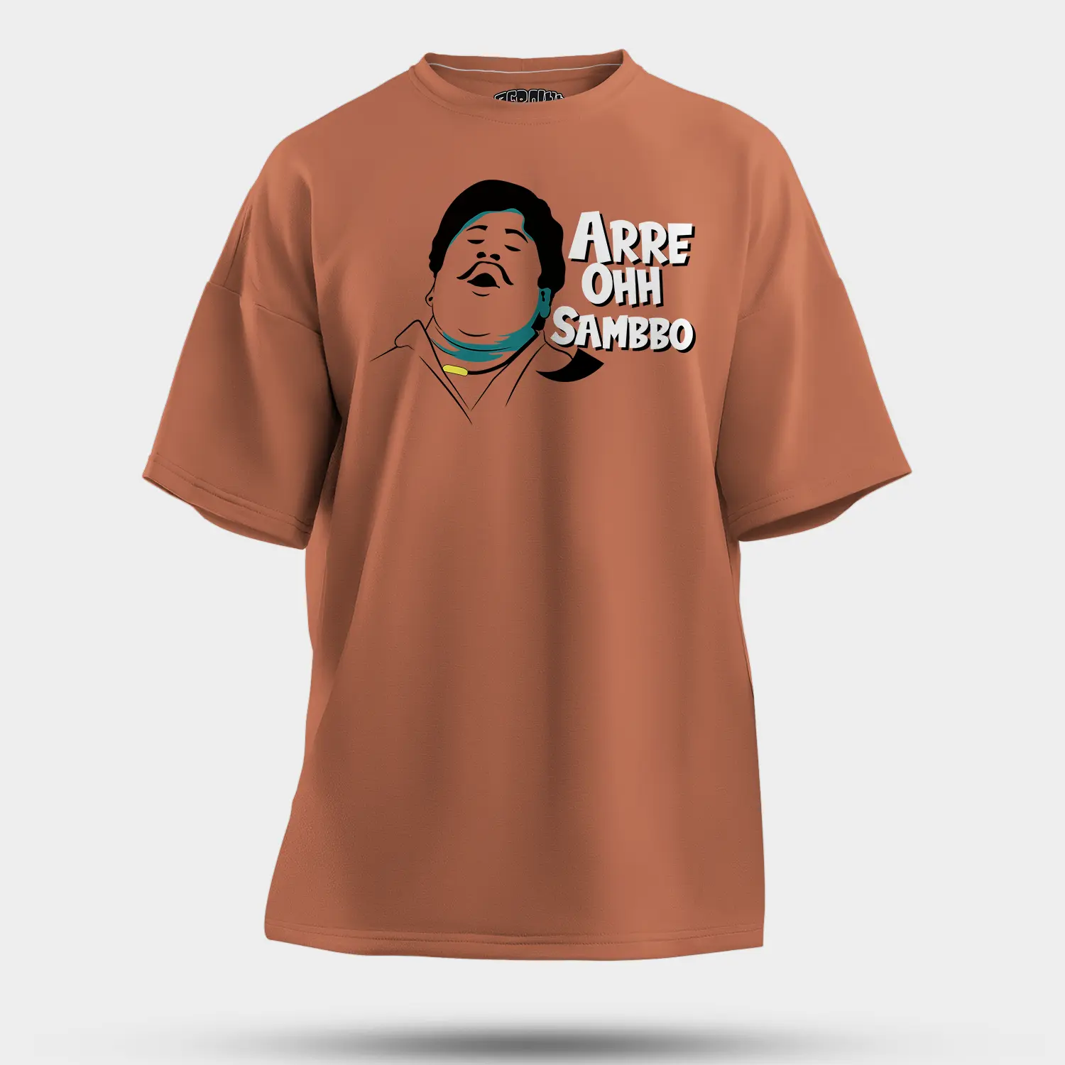 Arre Ohh Sambbo Men/Unisex Oversized T-Shirt in Coral Color