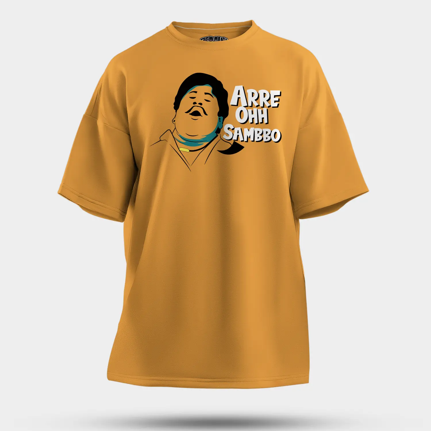 Arre Ohh Sambbo Men/Unisex Oversized T-Shirt in Golden Yellow Color