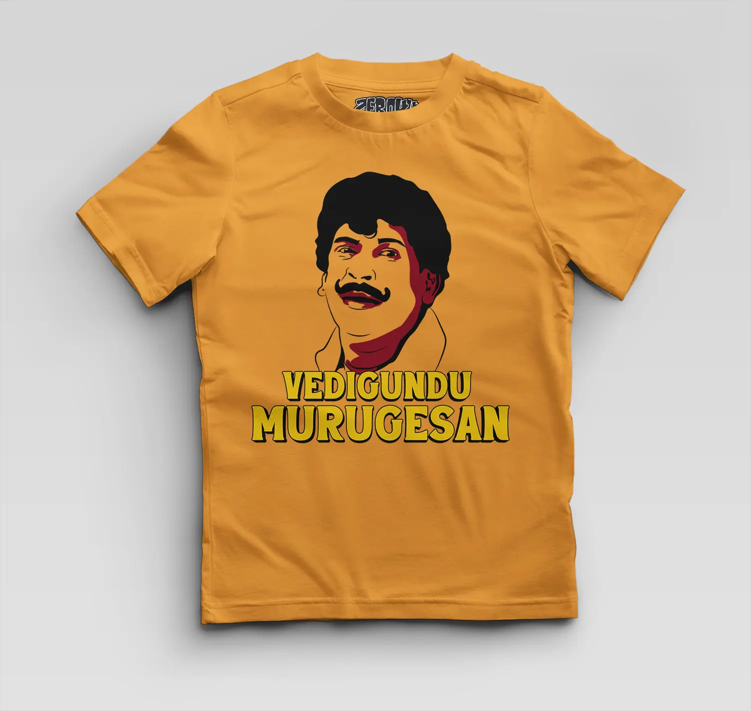 Vedigundu Murugesan Boys Round Neck T-Shirt in Golden Yellow Color