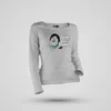 Arre Ohh Sambbo Women's Long Sleeve T-Shirt in Grey Melange Color