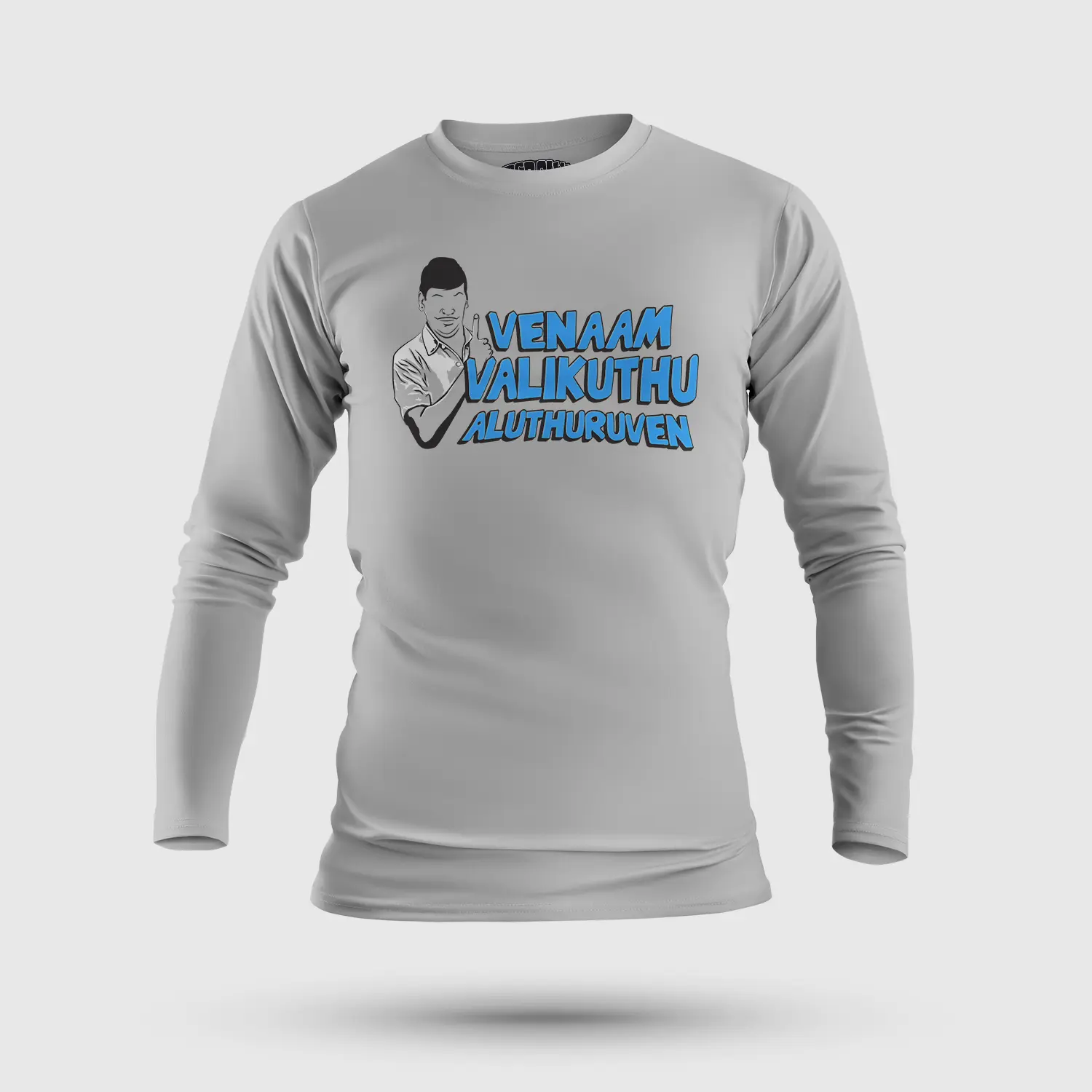 Venaam Valikuthu Aluthuruven Men/Unisex Long Sleeve T-Shirt in Grey Melange Color