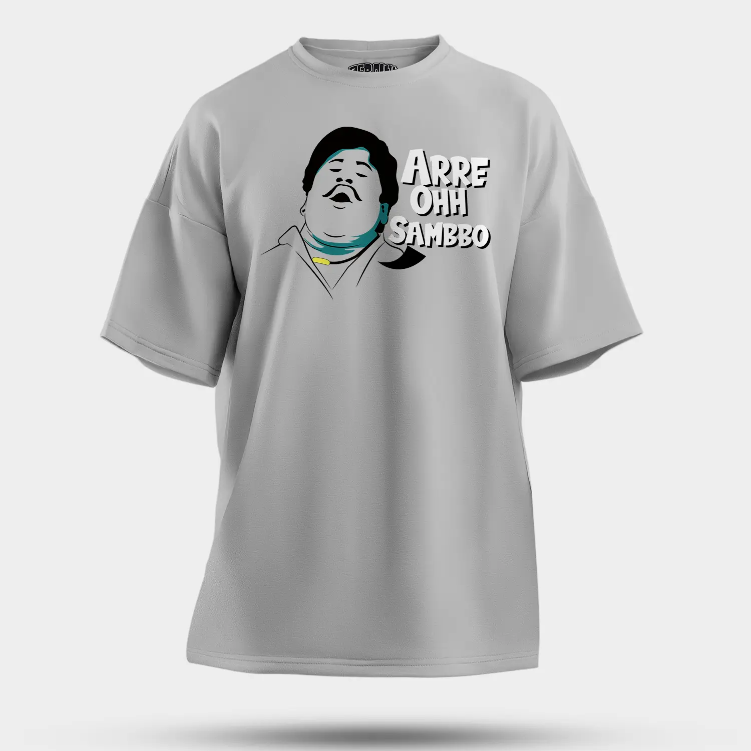 Arre Ohh Sambbo Men/Unisex Oversized T-Shirt in Grey Melange Color