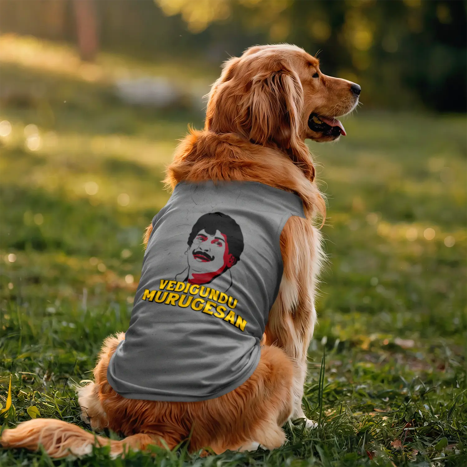 Vedigundu Murugesan Dog Tank in Grey Melange Color