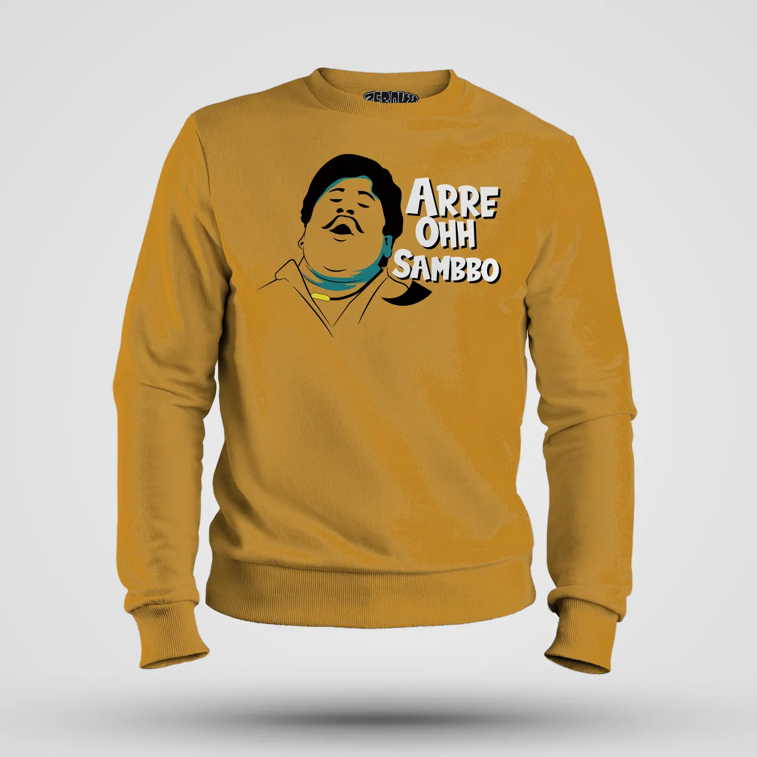 Arre Ohh Sambbo Men/Unisex Sweatshirt in Mustard Yellow Color