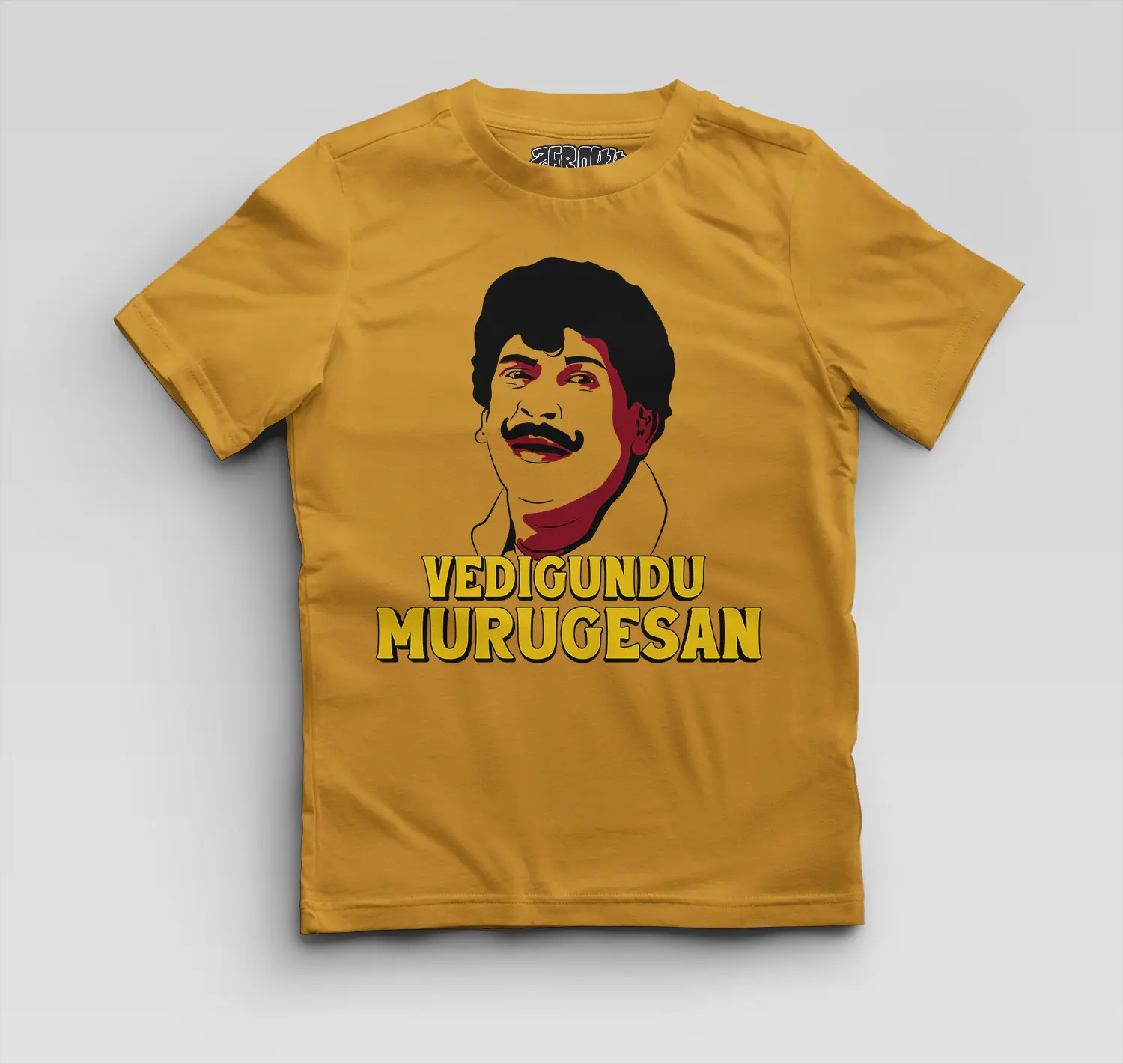 Vedigundu Murugesan Boys Round Neck T-Shirt in Mustard Yellow Color