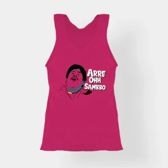 Arre Ohh Sambbo Women's Tank Top in Pink Color