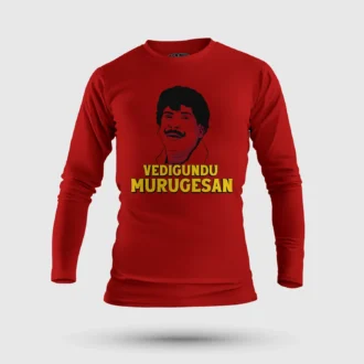 Vedigundu Murugesan Men/Unisex Long Sleeve T-Shirt in Red Color