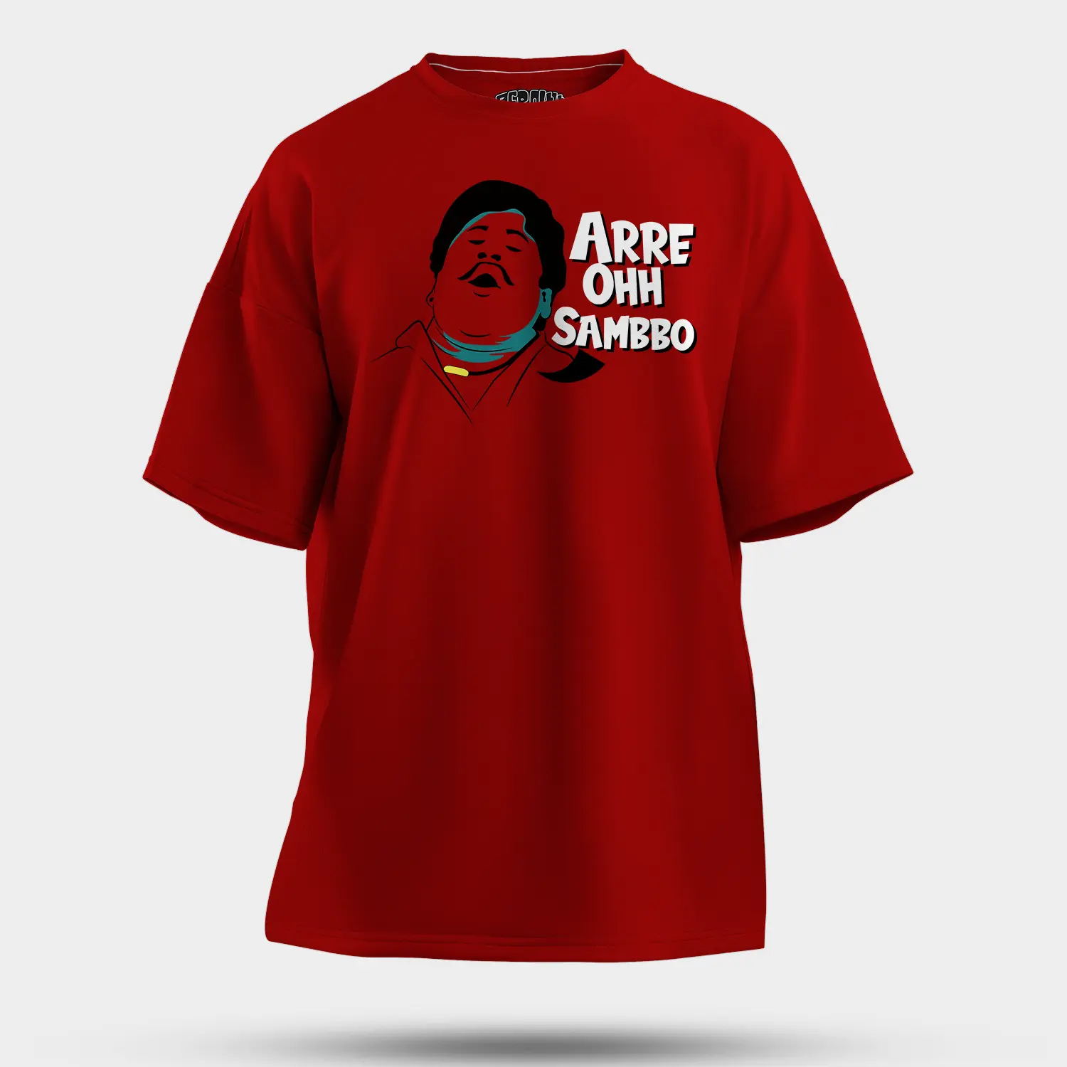 Arre Ohh Sambbo Men/Unisex Oversized T-Shirt in Red Color