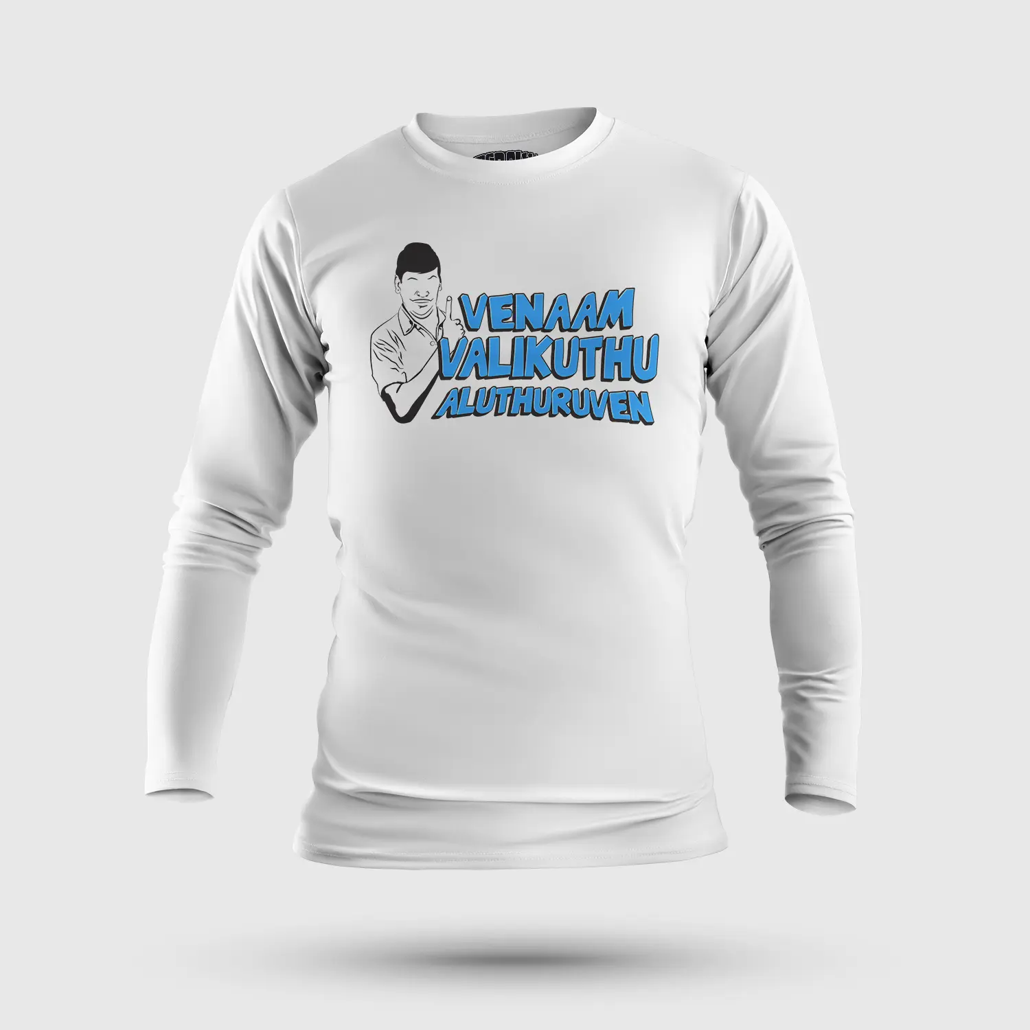 Venaam Valikuthu Aluthuruven Men/Unisex Long Sleeve T-Shirt in White Color