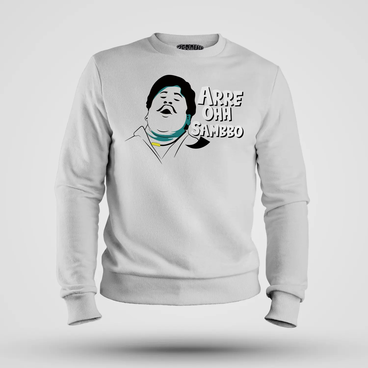 Arre Ohh Sambbo Men/Unisex Sweatshirt in White Color
