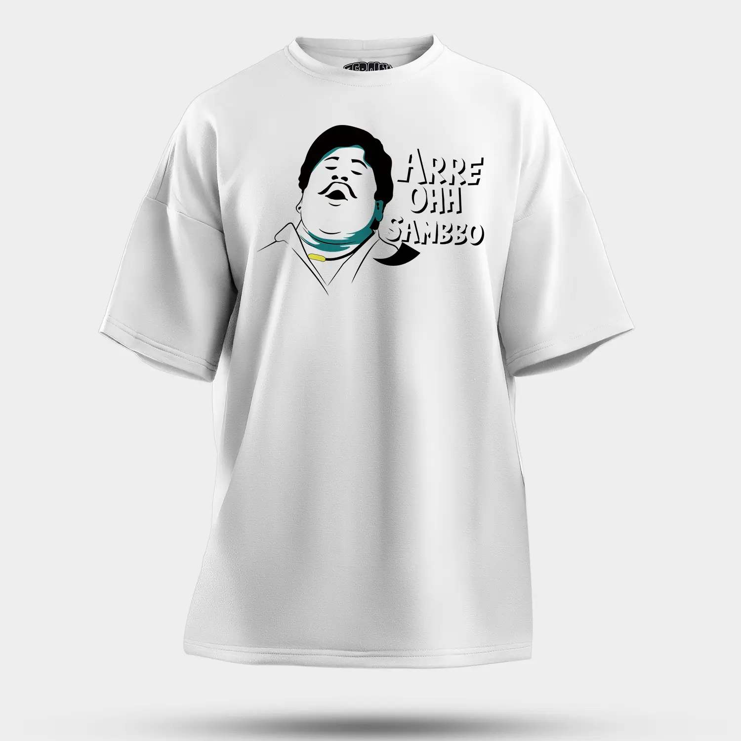 Arre Ohh Sambbo Men/Unisex Oversized T-Shirt in White Color